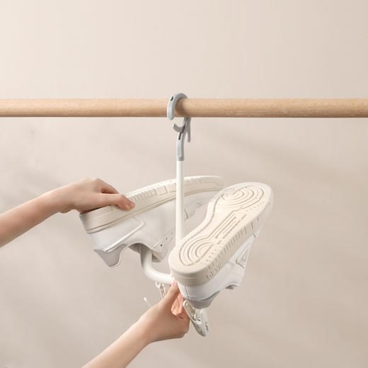 FaSoLa 家用多功能防风双钩阳台晒鞋架挂鞋子的晾鞋架可旋转收纳创意神器 商品图2