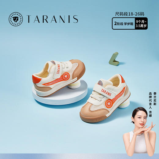 【曼龙严选】泰兰尼斯夏款婴童段宝宝T型包头防踢柔软学步鞋T01B2B1641 商品图0