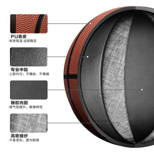 KELME卡尔美官方正品橡胶篮球防滑耐磨专业青少年篮球 商品图2