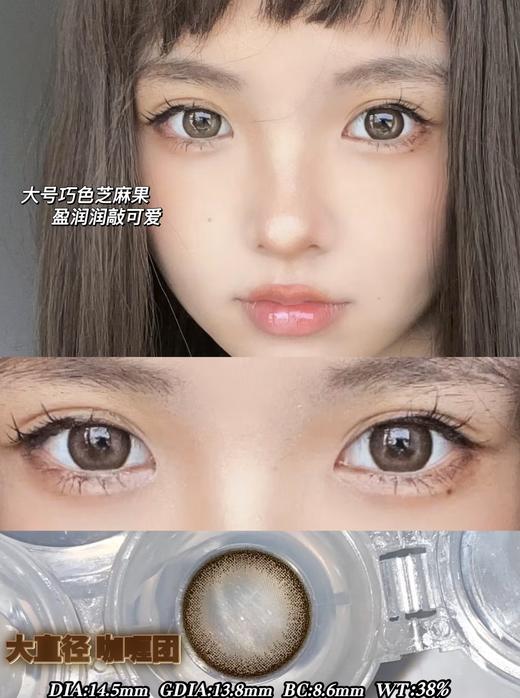 GINOMII 咖喱果子 半年抛 两片 14.5mm 参考着色 13.8mm 基弧 8.6 含水 38% 韩国进口 商品图1