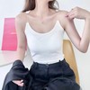 黛唯梵  夏质量款带胸垫乳胶杯螺纹打底吊带背心女内搭外穿遮副乳性感上衣 商品缩略图5