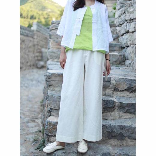 【抖音专属】阔腿裤（23709003-凝脂） 商品图0