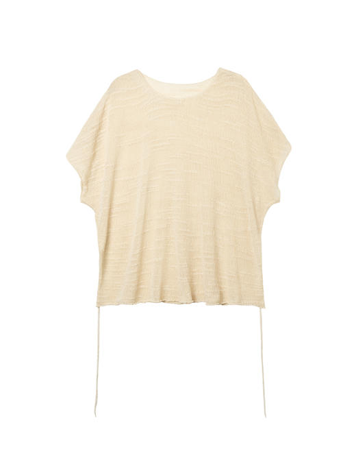 322工房手工纹理藤缠纱棉针织罩衫2023夏款镂空透视廓形罩衫B084 商品图4