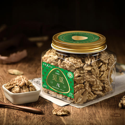 觅菓有机AA+云南纸皮晚熟大核桃原味孕妇大坚果新货400g罐装零食 商品图5