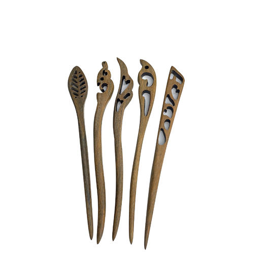 印尼进口绿檀木发簪 天然原木 手工细做 优雅国风 商品图4