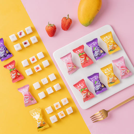 【嚼着吃的果汁！新式爆浆水果汁夹流心软糖】Q弹柔软果汁充盈，浓郁水果夹心，美味不黏牙，果汁果香清弹舌头，果高颜值携带结婚喜糖零食散装健康 商品图2