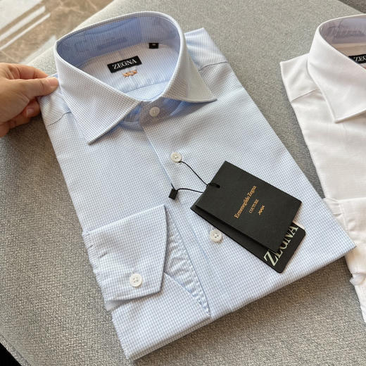 男士衬衫 白色 浅蓝色。自己备注 商品图2