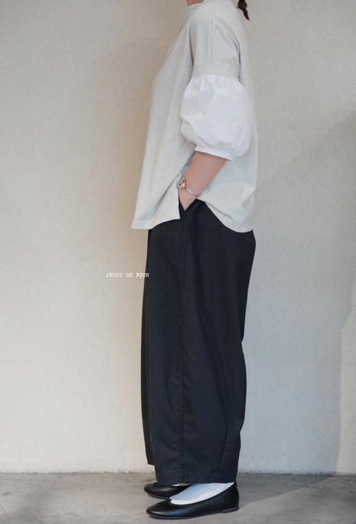 HARVESTY 黑色薄棉波波裤休闲裤 商品图12