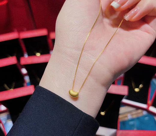 足金相思豆项链（赠银链） 商品图2