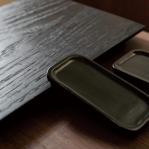 TE长方杯托/茶杯垫 杯垫/茶托组 黑木茶托功夫茶具茶道配件杯 商品图2