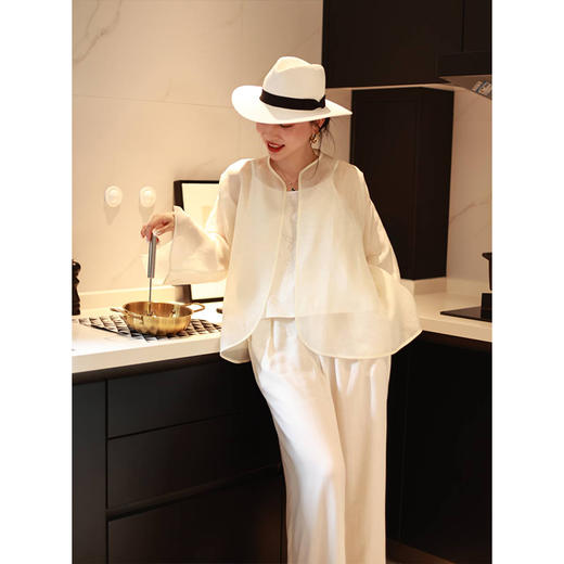 【抖音专属】阔腿裤（23709003B凝脂） 商品图0