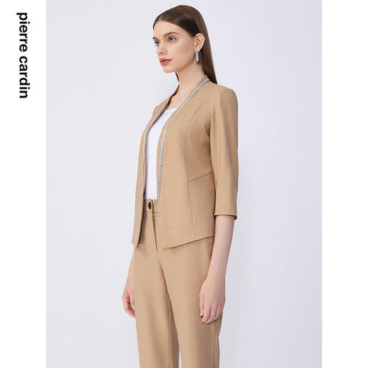 皮尔卡丹女装夏季新款通勤简约修身职业西服上衣C32UL003
 商品图1