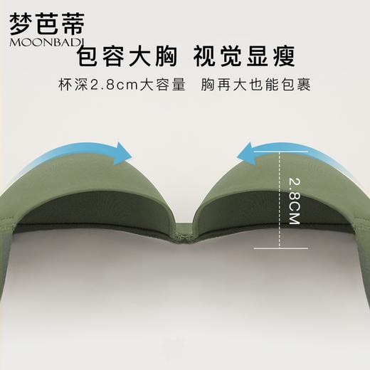 梦芭蒂无痕内衣女薄款胸罩防下垂侧托收副乳大胸显小文胸新肌无痕 商品图4