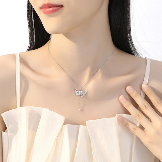 【闪动蝴蝶】S925银灵动流苏项链【JHY-N000257B】 商品图2