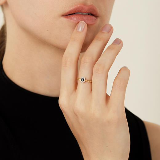 复古镶嵌锆石 Onchic 开口可调节叠戴戒指 商品图5