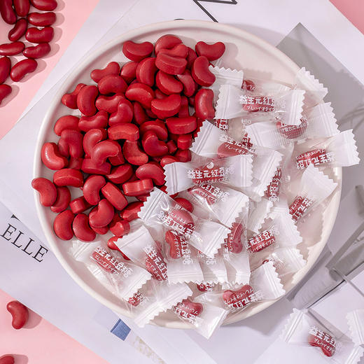 【甜蜜相思醇厚溢出来！解馋小零食 益生元红豆薏米糖果】浓浓红豆味入口醇香，健康美味细腻甜蜜好心情，清甜不腻，上课常备糖网红追剧休闲小零食暖送礼红豆饮七夕情人节健康 商品图3