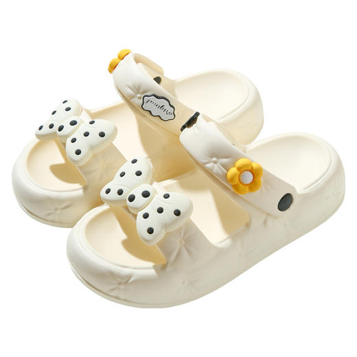 【宛如走在“云朵”上！新款两穿蝴蝶结凉拖鞋】触感绵软柔软有弹性轻盈舒适 易洗耐脏防滑耐磨 女夏季卡通可爱拖鞋eva踩屎感凉鞋 商品图3