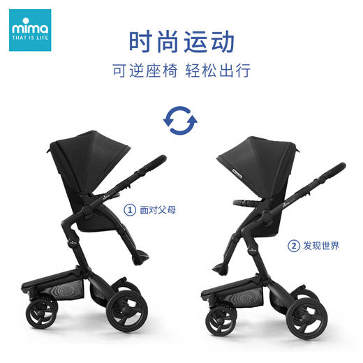西班牙mima sport 新生儿高景观双向手推车可坐躺换向座椅避震宝宝婴儿车 商品图3