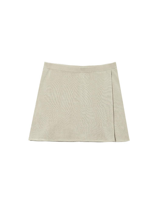 322工房别致造型蚕丝针织裙裤2023夏女士休闲短裤不对称裙裤B073 商品图4