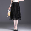 长款蕾丝大摆A字裙松紧腰气质修身时髦通勤半身裙MYX-6628 商品缩略图0