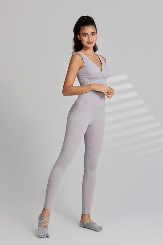 《福利款》哈瓦塔暴汗5.0 V领时尚性感背心瑜伽服套装女高级感H320115 商品图7