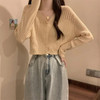 【优雅迷人❗️设计感长袖V领上衣开衫】修身设计更显迷人曲线，V领延伸颈部美感，尽显优雅大方，女薄款外搭夏季新款防晒短款针织外套夏日粉丝专属 商品缩略图5