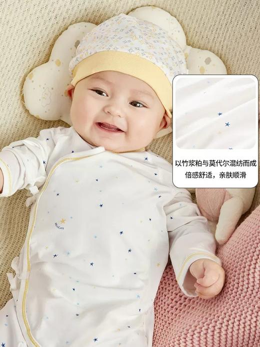 英氏新生婴儿连体衣男女宝宝夏季薄款舒适亲肤星愿爬服哈衣YLHAJ02039A 商品图1