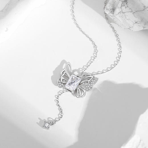 【闪动蝴蝶】S925银灵动流苏项链【JHY-N000257B】 商品图1