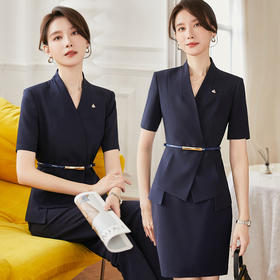 高端西装套装女气质女神范夏季珠宝店工作服短袖西服上班服工正装