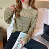 【镂空针织衫！】女薄款毛衣2023夏装新款长袖宽松外套小众别致短款上衣 商品缩略图3