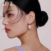 ZEGL设计师蕾丝系列几何粉锆耳环女小众设计感高级耳钉银针耳饰品 商品缩略图5