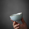 【丰子汝窑】【天青葵口杯】8.1x4.6cm 100ml 茶杯纯手工开片主人杯陶瓷汝瓷单杯子个人品茗杯功夫茶具 商品缩略图4
