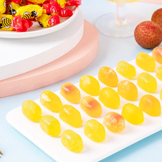【咬一口就爆浆！夹心水果味小蜜蜂软糖】酸甜香软水润Q弹，轻咬不沾牙，果香浓郁爆浆夹心，好吃不腻口感细腻醇正，甜度适中，俄罗斯乌克兰同款喜糖零食解馋健康 商品图0
