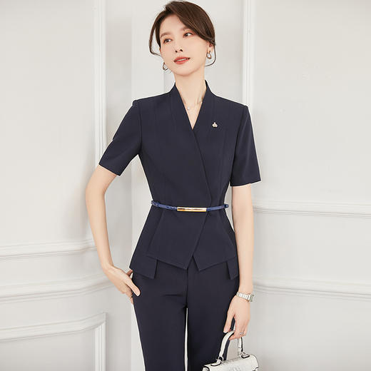 高端西装套装女气质女神范夏季珠宝店工作服短袖西服上班服工正装 商品图2