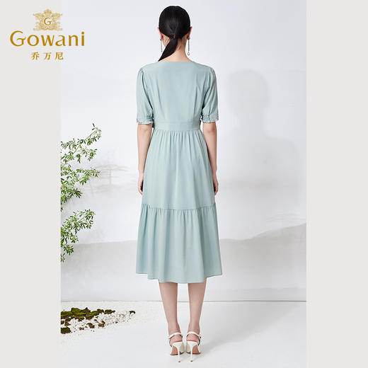 乔万尼真丝连衣裙法式收腰重工绣花ET2E285 商品图4