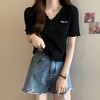 2023夏季新款遮肚子冰丝短袖T恤，专为女性打造。采用高品质针织面料，舒适透气，贴合身形，展现女性曼妙身姿。设计独特，百搭显瘦，让您时尚出行。 商品缩略图1