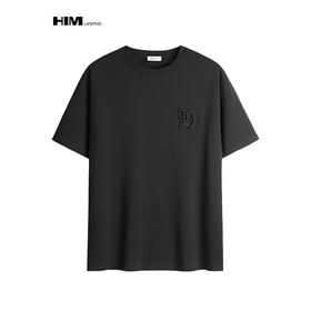 HIM汉崇 柔软透气弹力圆领T恤男休闲舒适简约短袖上衣 2026夏季