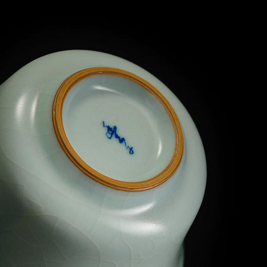 【丰子汝窑】【禅定盖碗】三才盖碗纯手工开片陶瓷汝瓷功夫茶具 商品图8