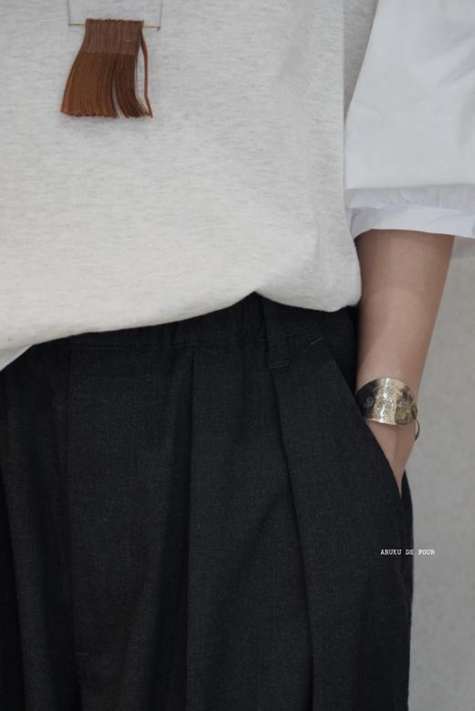 HARVESTY 黑色薄棉波波裤休闲裤 商品图7