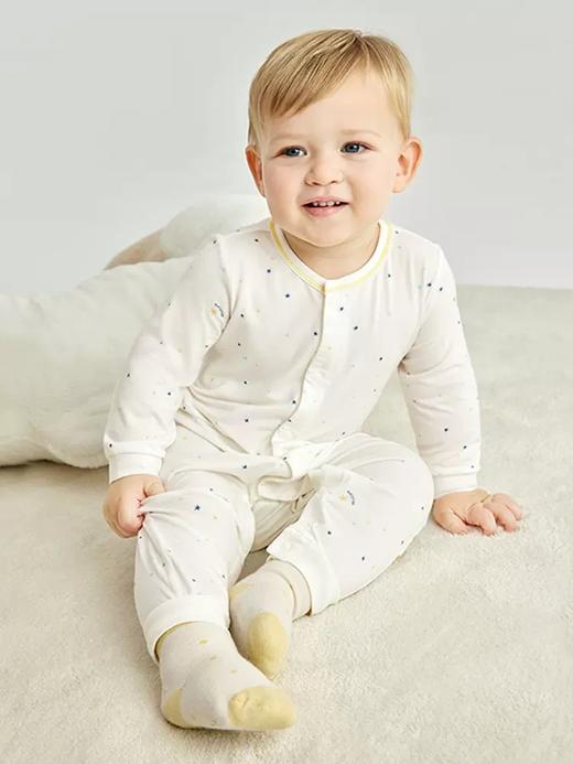 英氏新生婴儿连体衣男女宝宝夏季薄款舒适亲肤星愿爬服哈衣YLHAJ02039A 商品图3