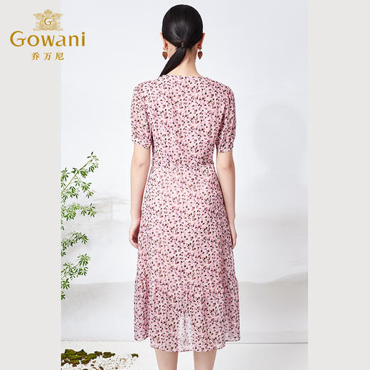 乔万尼真丝连衣裙100%桑蚕丝法式收腰设计感ET2E289 商品图4