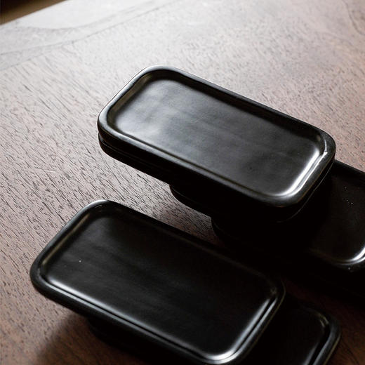 TE长方杯托/茶杯垫 杯垫/茶托组 黑木茶托功夫茶具茶道配件杯 商品图3