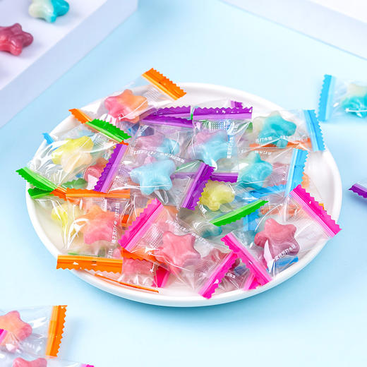 【放松心情的能量源！网红水果渐变色硬糖 苏打气泡流星星糖】高颜值星星造型水果糖，清新果味缤纷好滋味，好看又好吃，甜而不腻萌化你的少女心，送朋友高颜值告白休闲零食健康 商品图3