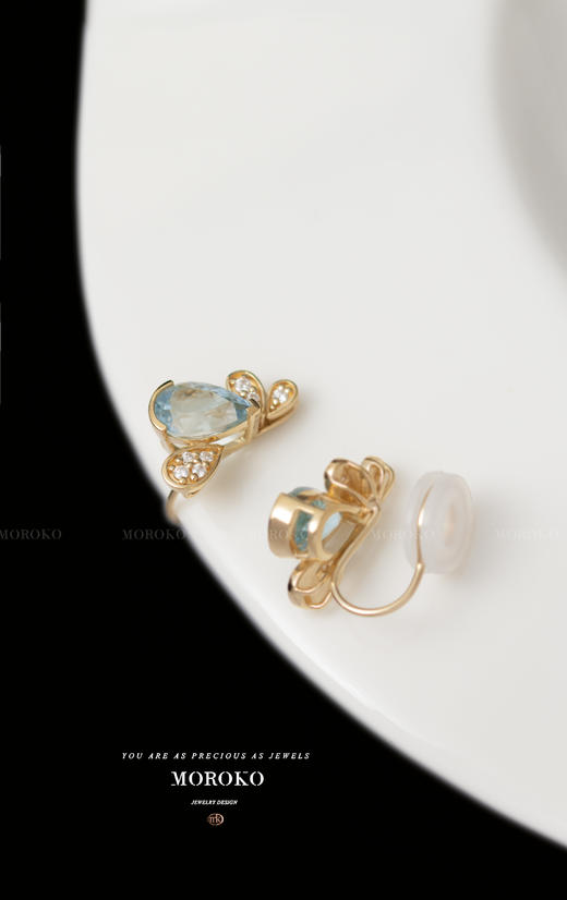 翠羽明珠|耳夹 商品图2