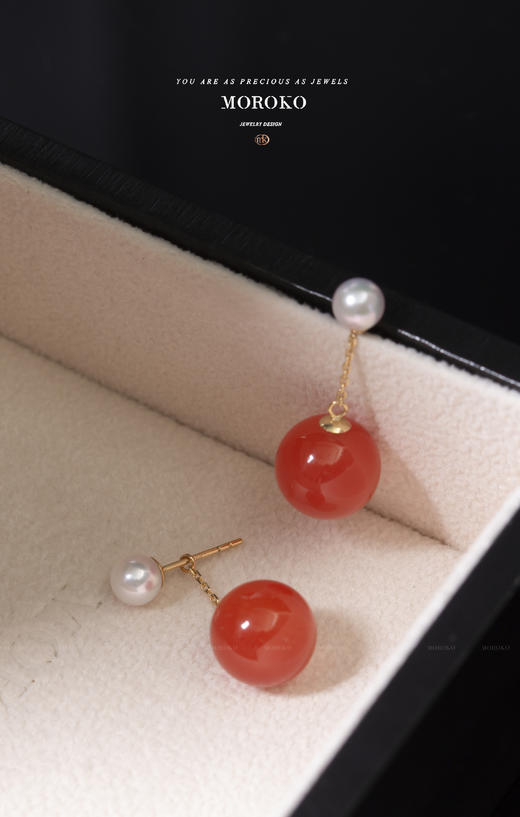 静水|南红玛瑙耳坠 商品图1