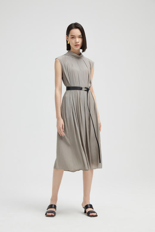 AM路卡西 灰色简约连衣裙6D2715120 商品图4