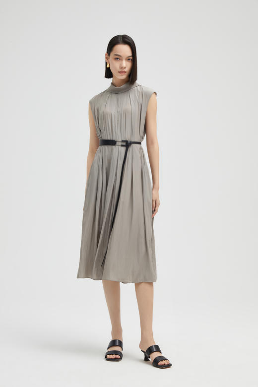 AM路卡西 灰色简约连衣裙6D2715120 商品图5