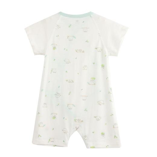 丽婴房-内衣类（夏）G3短袖系带连身装0_白色\米白 商品图1