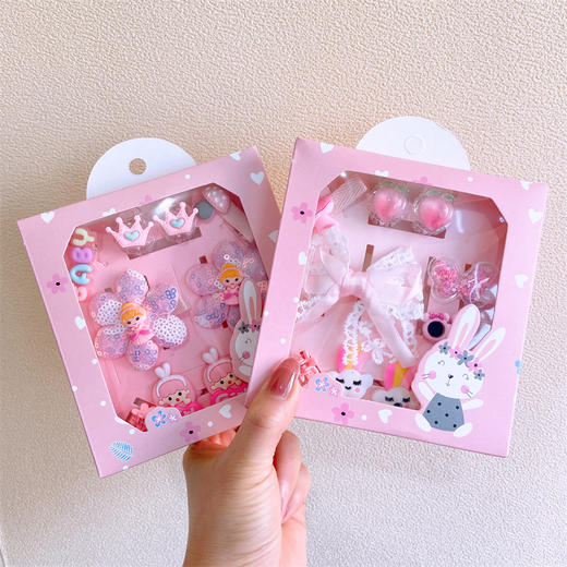 【儿童发饰套装礼盒】小女孩头饰女童婴幼儿不伤发发夹公主蝴蝶结发卡 商品图2