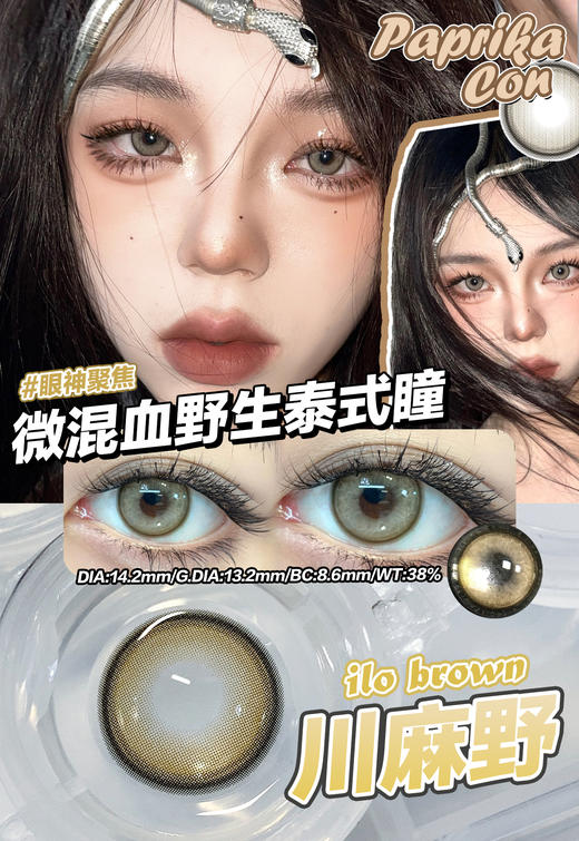 Paprikacon 年抛 川野麻 直径14.2mm着色13.2mm 商品图4